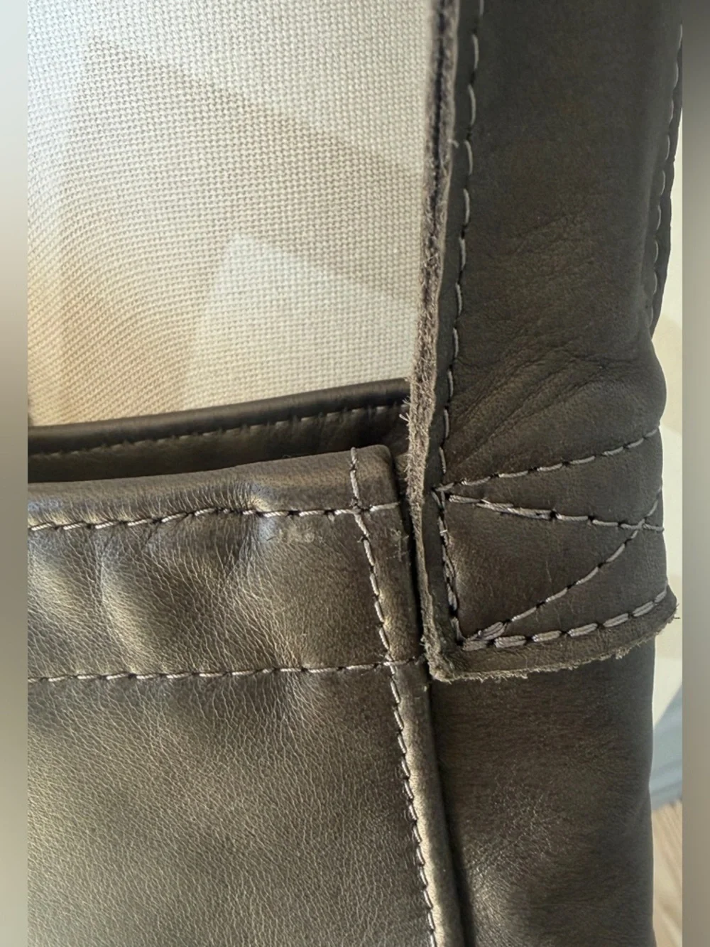 Leather Crossbody Shoulder Bag - Dark Brown